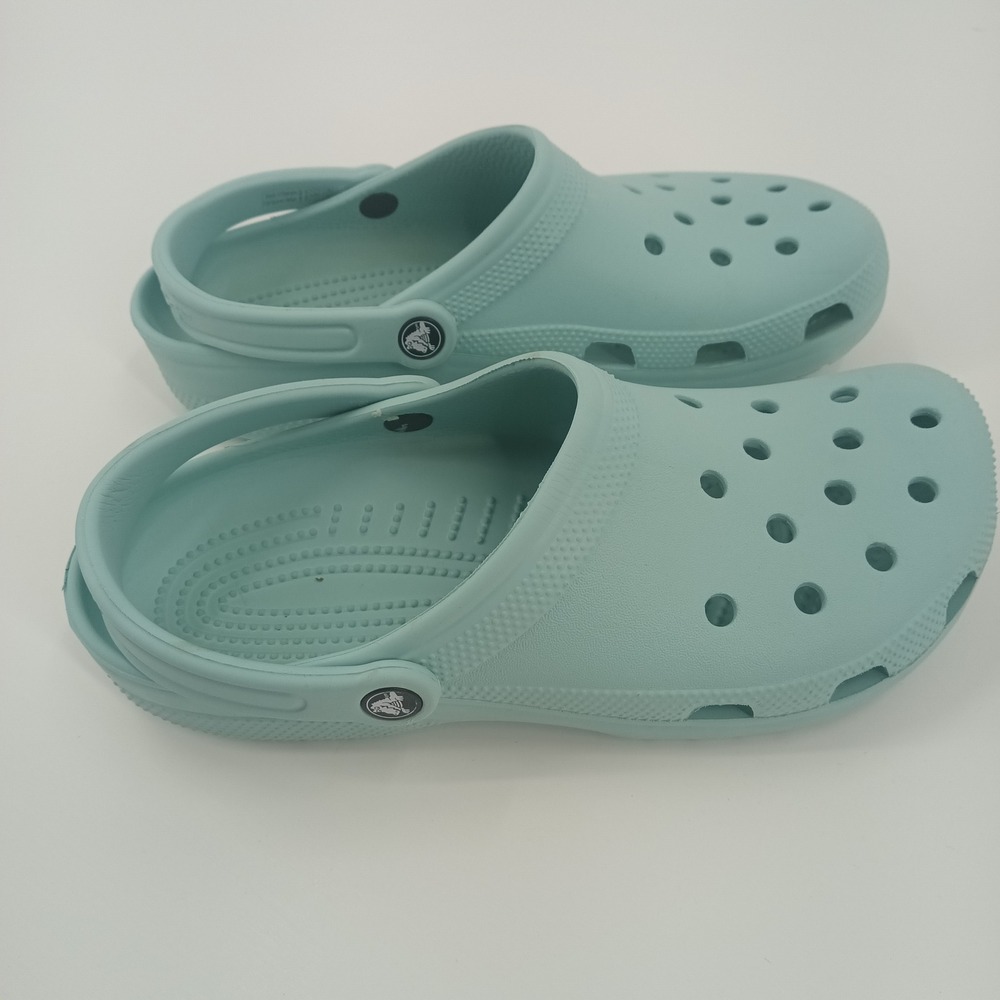 Crocs Classic Clog Light Aqua Blue Mint Green Mens 9 Womens 11 Slip On Shoes